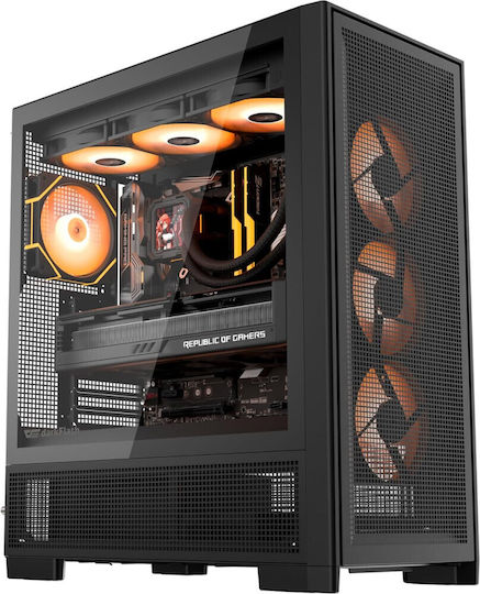 Darkflash AIR NOVA Gaming Full Tower Κουτί Υπολογιστή με Πλαϊνό Παράθυρο Μαύρο