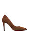 Wildleder Pumps mit Stiletto Braun