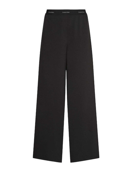 Calvin Klein Damen Stoff Hose mit Gummizug Schwarz