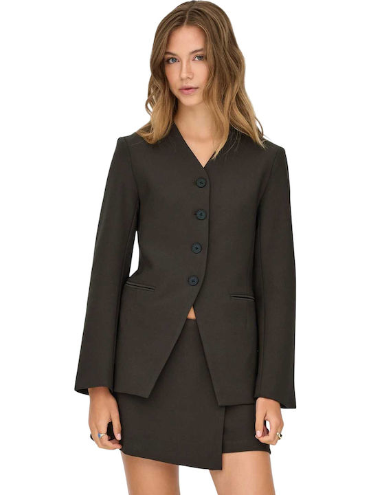 Only Women's Blazer Mulch Brown
