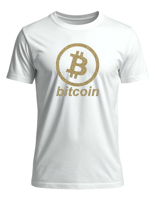 Rashguard Bărbați Bitcoin Gold Gliter Tmb813-2 Alb