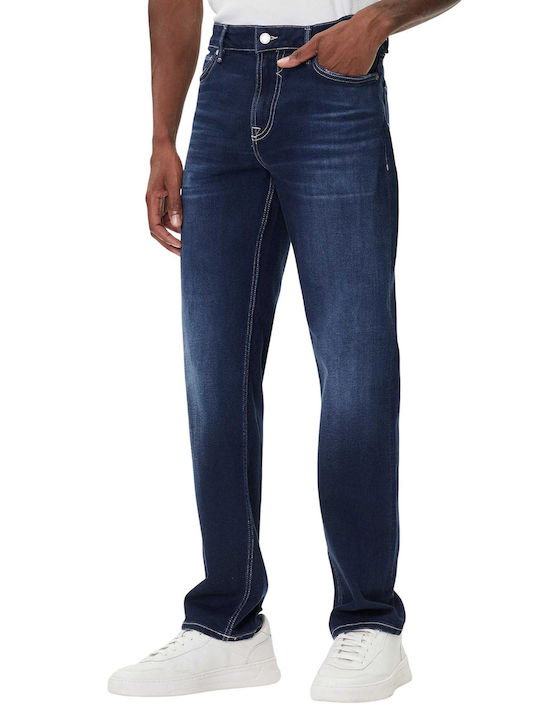 M Angels Men's Jeans Pants with Slim Fit Blue