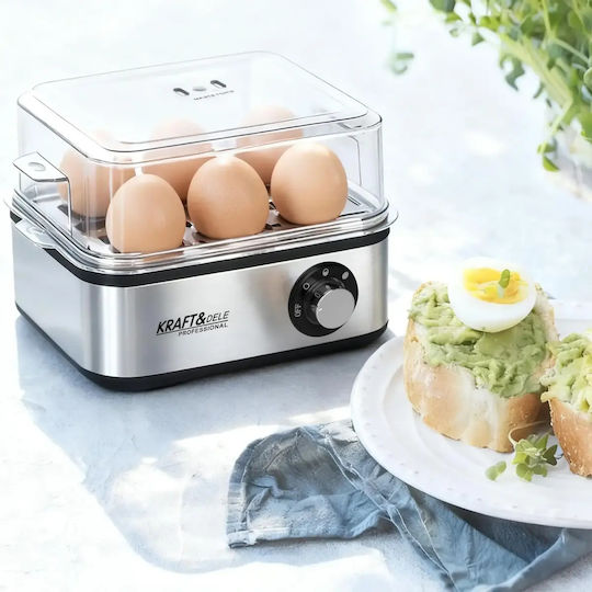 Kraft & Dele Яйцеварка 8 Места 500W Сив