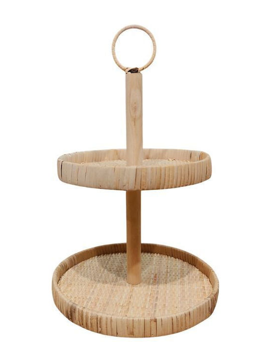 Arti Casa Hölzernes Etagere 2 Etagen Ø27.5cm W27.5xL40cm 1Stück