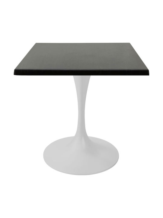 Masa Pătrată Bar Din Lemn Cu Ramă Metalică 70x70x74cm