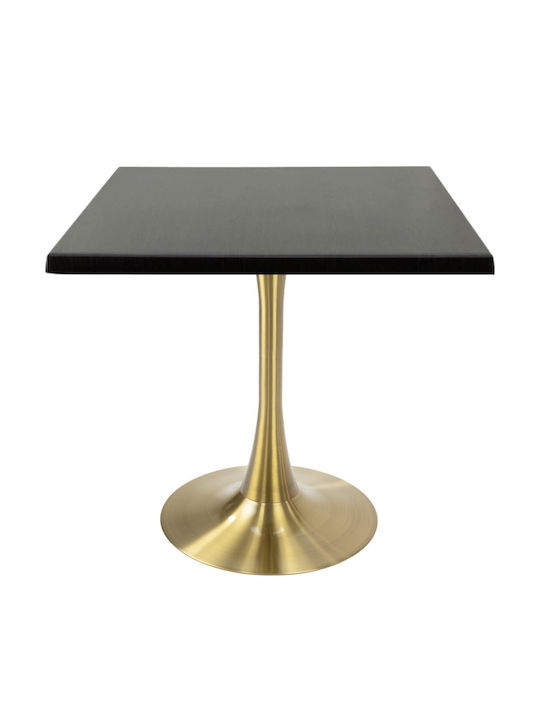 Masă Pătrată Bar Din Lemn Cu Ramă Metalică Wenge 80x80x74cm