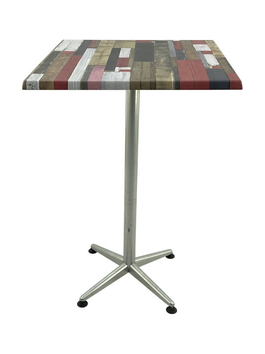 Pătrat Masă Bar Raki Redden, Classic Grey 80x80x107buc