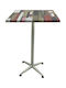 Pătrat Masă Bar Raki Redden, Classic Grey 80x80x107buc