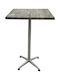 Pătrat Masă Bar Classic Gray 80x80x107buc