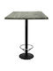 Pătrat Masă Bar Pine, Black 80x80x112buc