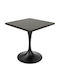 Masa Pătrată Bar Din Lemn Cu Ramă Metalică Wenge Negru 70x70x74cm