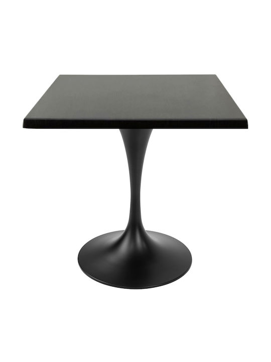 Masa Pătrată Bar Din Lemn Cu Ramă Metalică Wenge 80x80x74cm