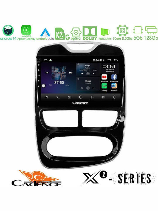 Cadence Car Audio System for Renault Clio BMW X2 2012-2016 (Bluetooth/USB/WiFi/GPS/Apple-Carplay/Android-Auto) with Touch Screen 9"