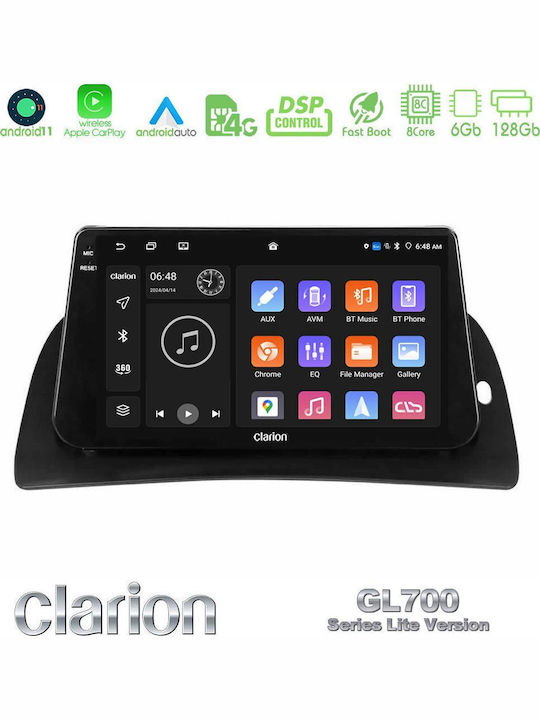 Clarion Car Audio System for Renault Kangoo 2013-2018 (Bluetooth/USB/WiFi/GPS/Apple-Carplay/Android-Auto) with Touch Screen 9"