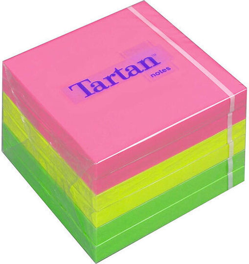Hârtiuțe Tartan 7676n Neon Colorate 76x76 100 Foi 6 Bucăți