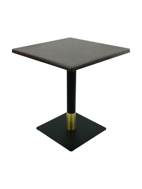 Masă Pătrată Bar Din Lemn Cu Ramă Metalică 70x70x74cm