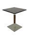 Masa Pătrată Bar Din Lemn Cu Ramă Metalică Wenge 70x70x74cm