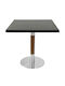 Masa Pătrată Bar Din Lemn Cu Ramă Metalică Wenge 80x80x74cm