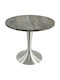 Masă Rotundă Bar Din Lemn Cu Ramă Din Aluminiu Old Pine 80x80x74cm