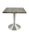 Masă Pătrată Bar Din Lemn Cu Ramă Din Aluminiu Pin Vechi 70x70x74cm