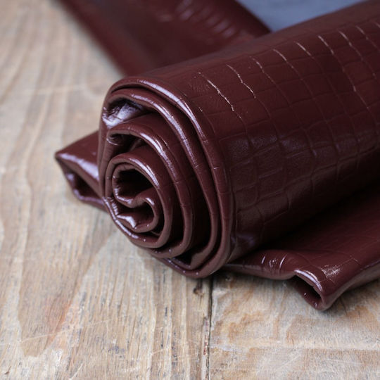 Κροκό Δέρμα Crs004 Μοσχάρι Σταμπωτό Burgundy 2.40–2.60m²