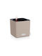 Cube SelfWatering System Pot Plastic Brown 14x14x13.5cm.
