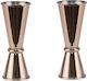 Set 2 Stainless Steel Alcohol Jiggers Bar 15/30ml Copper Finish