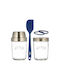 KIlner Set of 14 Pieces General Use Jars with Lid Made of Stainless Steel Transparent 14 Pieces