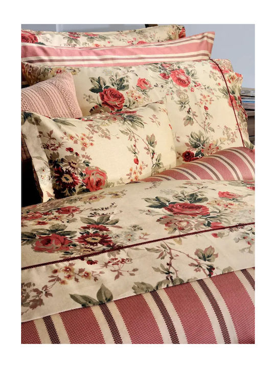 Down Town Home Sheet Sets Queen 245x270cm. S869 Antique Flower 4pcs