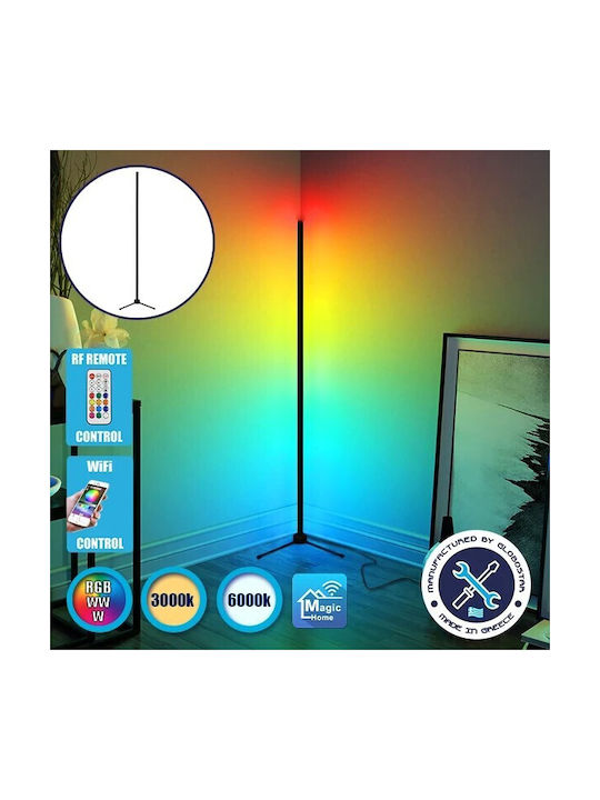 GloboStar Alien Design LED Φωτιστικό Δαπέδου Υ200xΜ6εκ. 4800lm Μαύρο