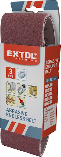 Abrasive Belt Extol Premium 75x457mm P60