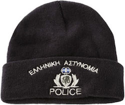 Doppel-Beanie Survivors Polizei Stickerei Schwarz 00830
