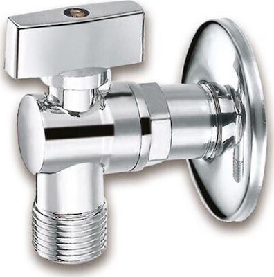 Spherical Corner Valve 1/2 x 3/4 Rosette