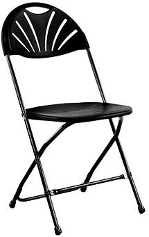 Catering-Stuhl Metallisch Schwarz 39x40x87εκ.