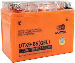 Outdo GEL Μπαταρία Μοτοσυκλέτας YTX9-BS 180A με Χωρητικότητα 9Ah