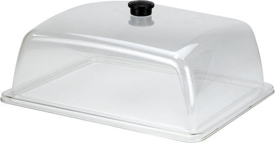 Tavă De Servire Gastronorm Gn 1/2 Cu Capac Din Policarbonat Raki 32.5x26.5cm Transparentă