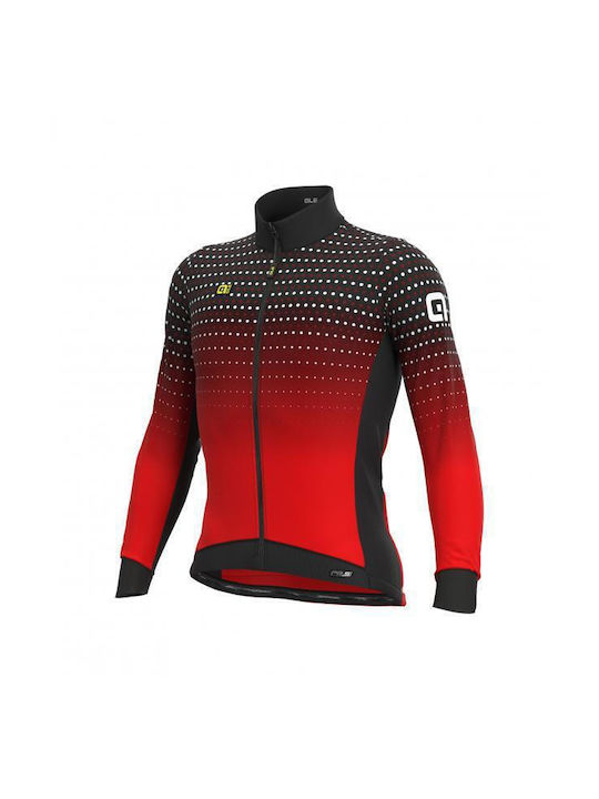 Ale Herren Lange Ärmel Fahrradtrikot Rote