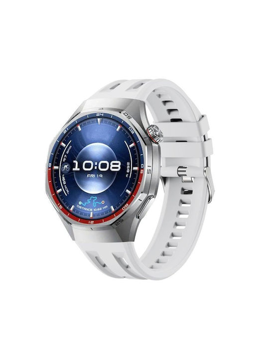 Μονόχρωμο Λουράκι Ρολογιού Σιλικόνης Huawei Watch Gt 6 Pro Λευκό