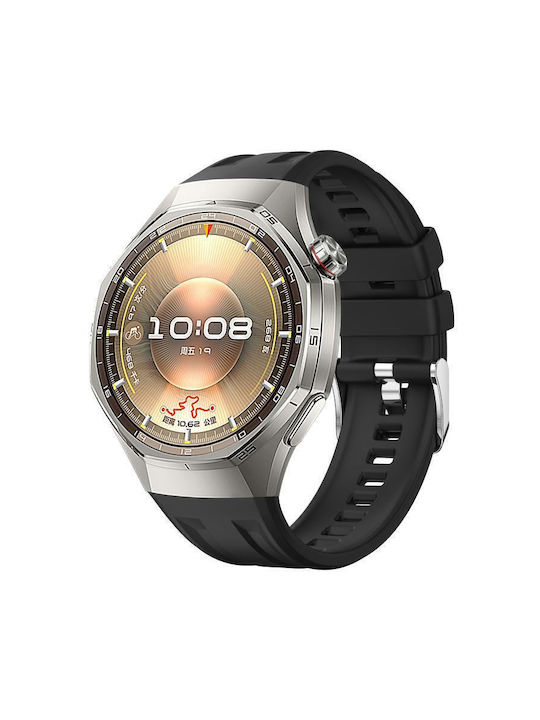 Curea Monocromă din Silicon Huawei Watch GT 6 Pro Neagră