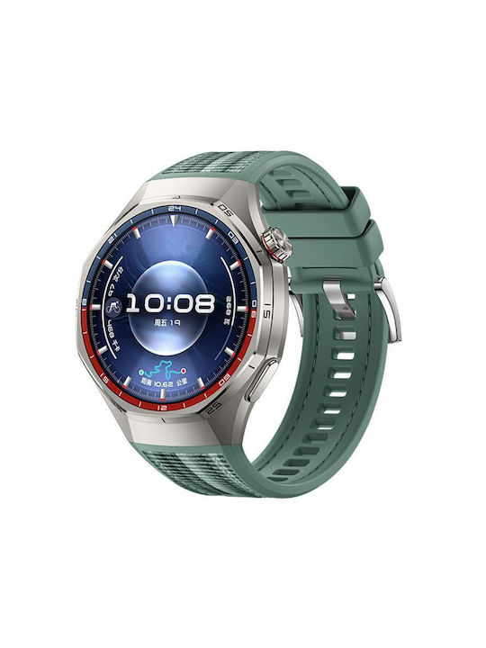Λουράκι Πλεξούδα Σιλικόνηςμε Αγκράφα Huawei Watch Gt 6 Pro Πράσινο
