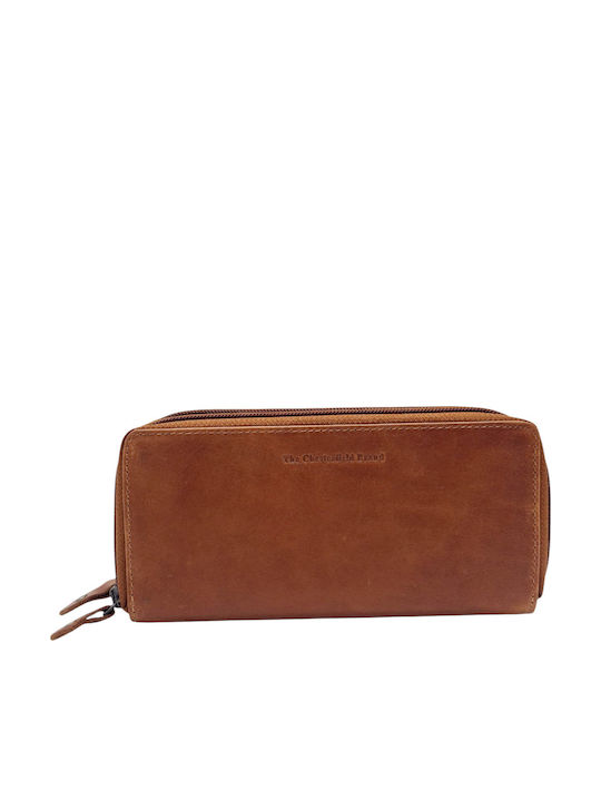 Leather Women's Wallet Classic with RFID Tabac Brown