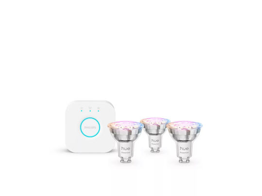 Philips Smart Λάμπες Philips Hue LED 4.7W για Ντουί GU10 RGB Dimmable 3τμχ