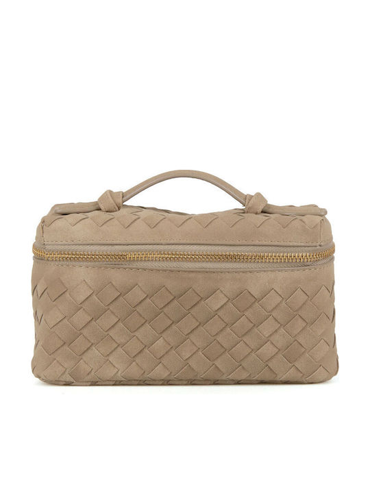 Silia D Γυναικεία Τσάντα Χιαστί Suede Taupe