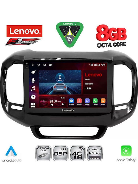 Lenovo Car Audio System for Fiat Toro 2017 (Bluetooth/USB/WiFi/GPS/Apple-Carplay/Android-Auto) with Touch Screen 9"
