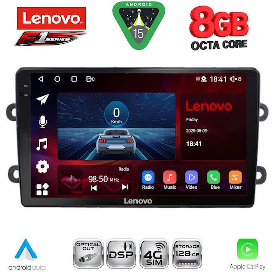 Lenovo Ηχοσύστημα Αυτοκινήτου για Dacia Duster 2012-2019 (Bluetooth/USB/WiFi/GPS/Apple-Carplay/Android-Auto) με Οθόνη Αφής 9"