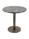 Masă Bar pentru Spații Mici Exterioare Din Lemn cu Ramă Metalică Vintage Bronz 70x70x74cm