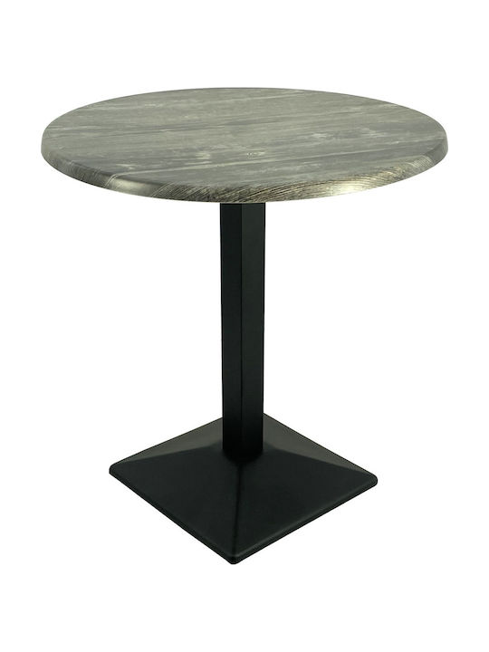 Masă Bar Pentru Spații Mici Exterioare Din Lemn Cu Ramă Metalică Verde 70x70x74cm