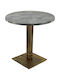 Masă Bar Pentru Spații Mici Exterioare Din Lemn Cu Ramă Metalică Vintage Bronz 70x70x74cm
