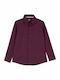 Kinder Hemd Langarm Bordeaux