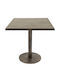 Masă Bar Pentru Spații Mici Exterioare Din Lemn Cu Ramă Metalică Vintage Bronz 80x80x74cm